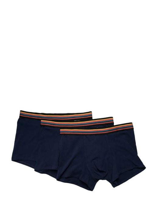 Set Di 3 Boxer Con Dettaglio A Righe di Paul Smith in Blue da Uomo