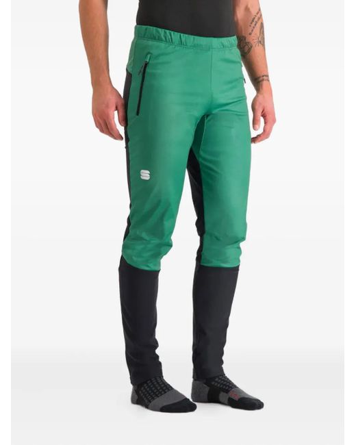 Sportful Green Logo-Embroidered Track Pants for men