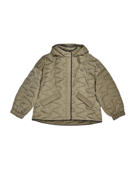 Bimba Y Lola Green Quilted Hooded Jacket