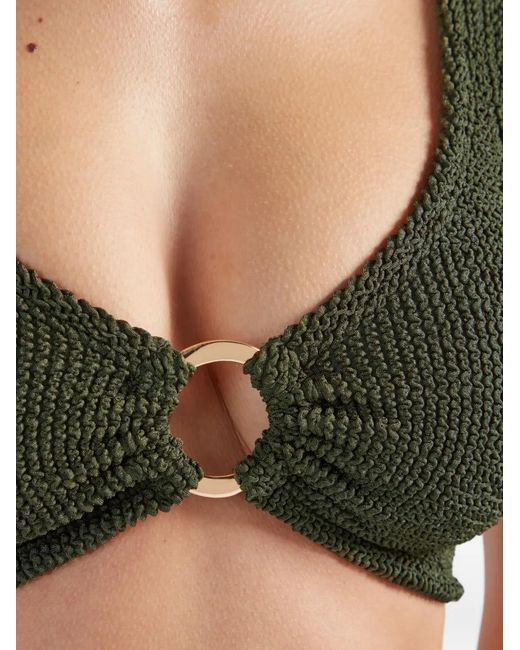 Hunza G Green Julia Hoop-Detail Bikini