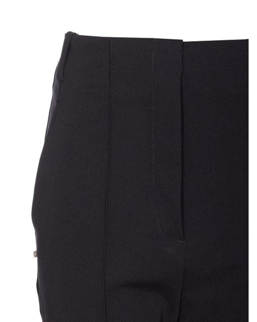 Pantaloni Dritti Con Zip di Sportmax in Blue