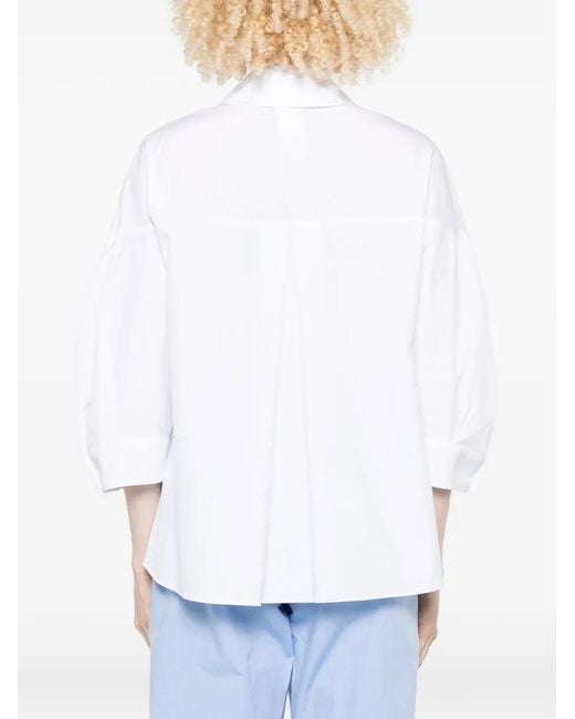 Max Mara White Chest-Pockets Shirt