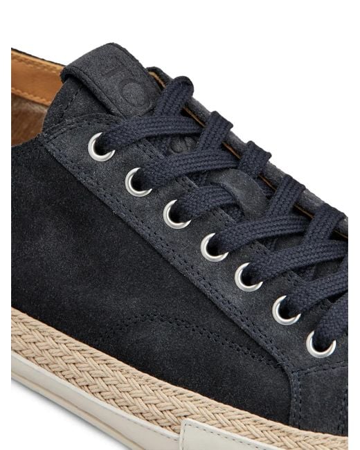 Tod's White Suede Espadrille Sneakers for men