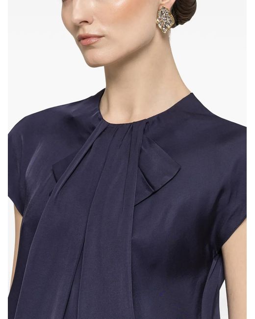 Nissa Blue Pleat Blouse