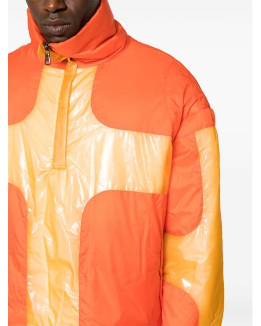 Who Decides War Orange High-neck Padded Jacket for men