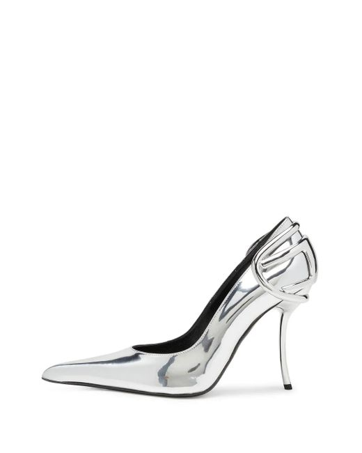 DIESEL スリングバック パンプス White