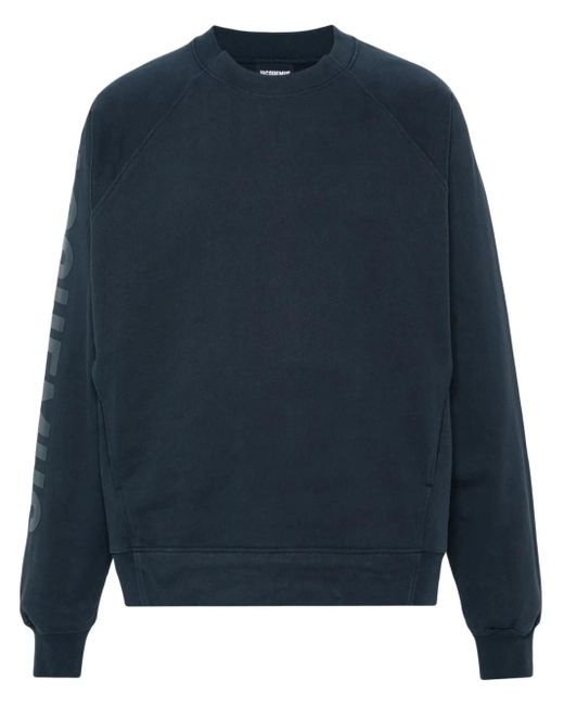 Jacquemus Le Sweatshirt Typo Oberteil Mit Logo-Print in Blue für Herren