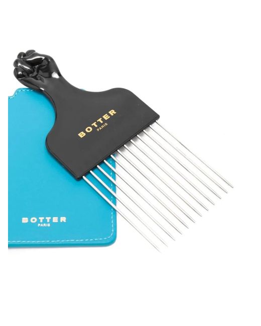 BOTTER Blue Afro Comb Leather Bag for men