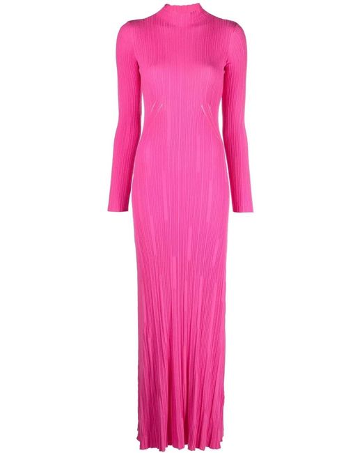 Jacquemus Pink Lenzuolo Pleated Long Dress