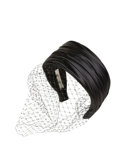 Jennifer Behr Black Jacqueline Voilette Hair Accessory