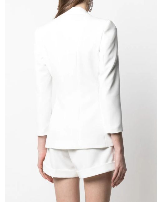 Philipp Plein White Decorative-Pin Blazer