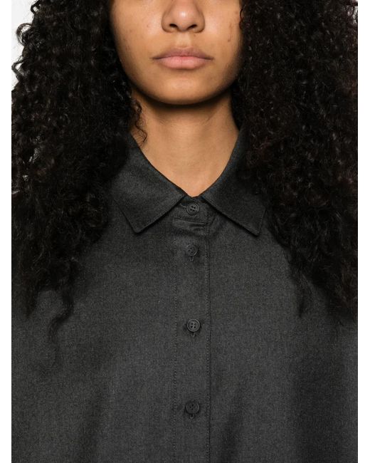 A.M.G Gray Button-Fastening Shirt
