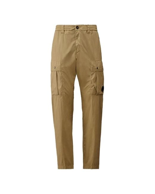 C P Company Natural Lens-Detail Cargo Pants for men