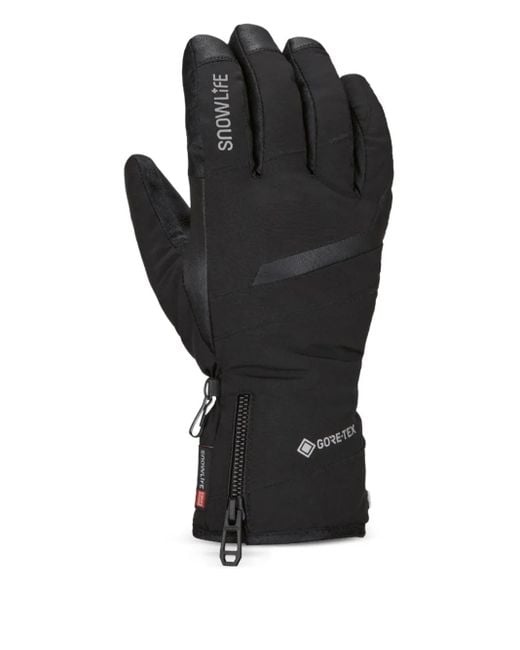 Snowlife Black Logo-Print Gloves