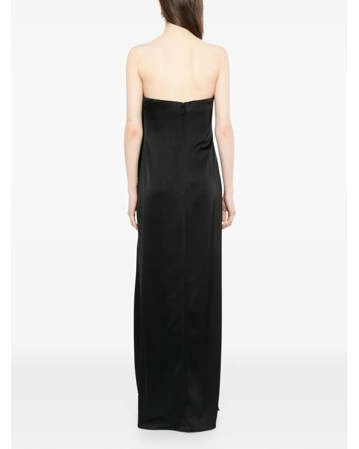 Amsale Black Cascade Maxi Dress