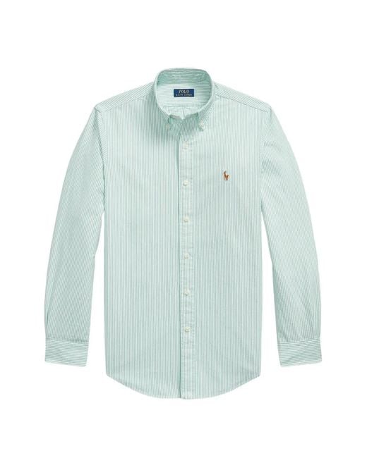 Polo Ralph Lauren Blue Striped Oxford Shirt for men