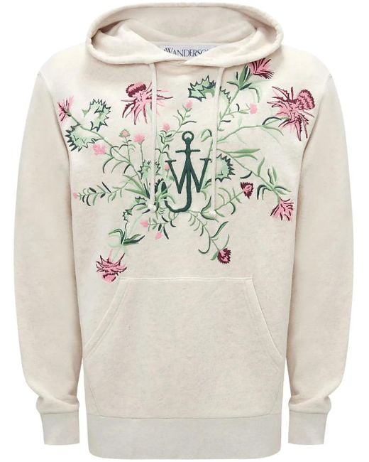 J.W. Anderson Gray Beige Cotton Hoodie for men