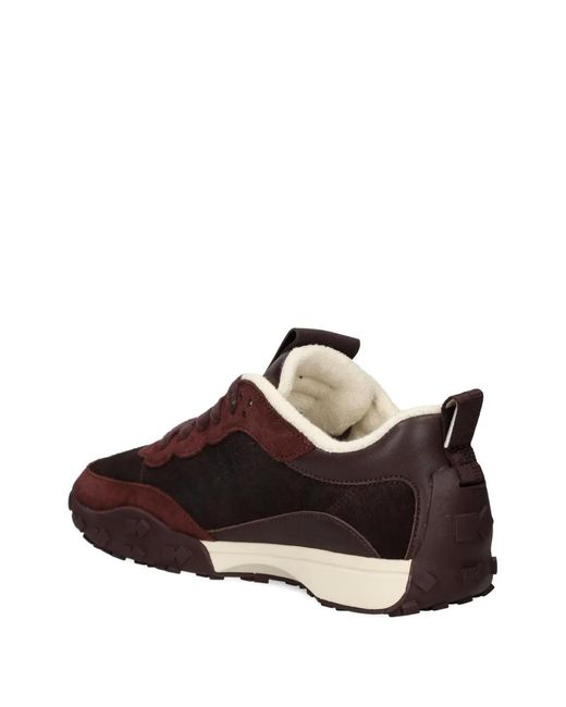 Kate Spade Brown Fur-Textured Sneakers