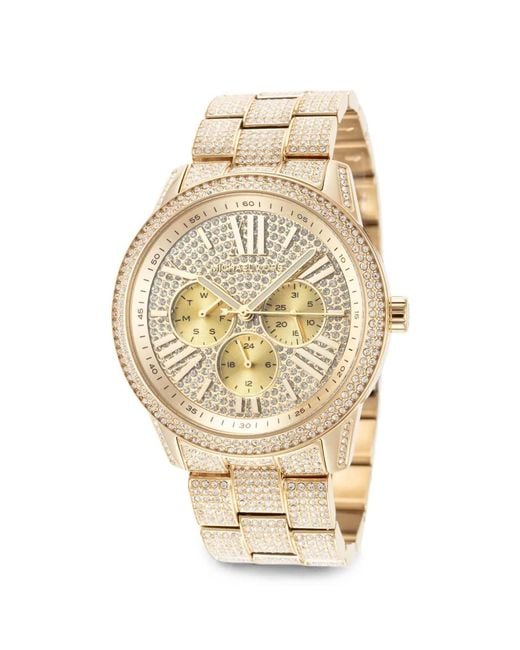 Michael Kors Metallic Brynn Crystal-Pavé 42Mm Watch