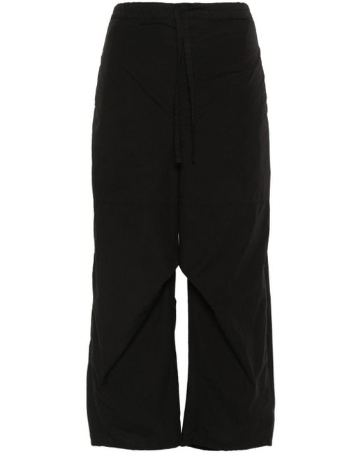 Lemaire Black Cropped-Hose mit Tapered-Bein