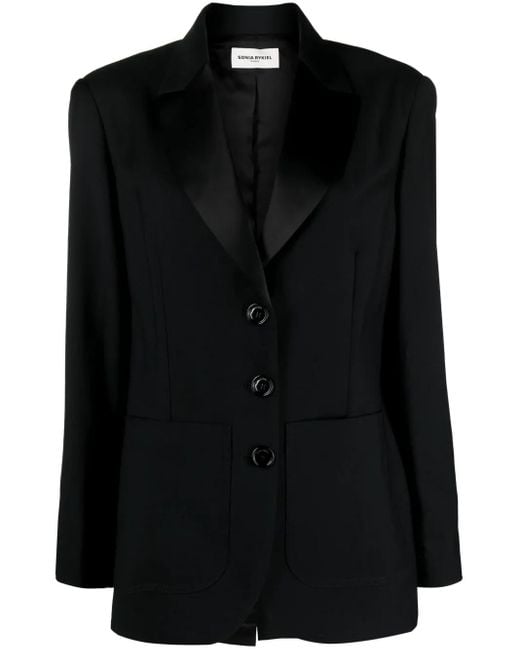 Sonia Rykiel Black Wool Single-Breasted Blazer