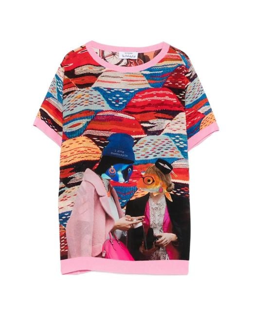 The Artistylist Red Graphic-Print T-Shirt