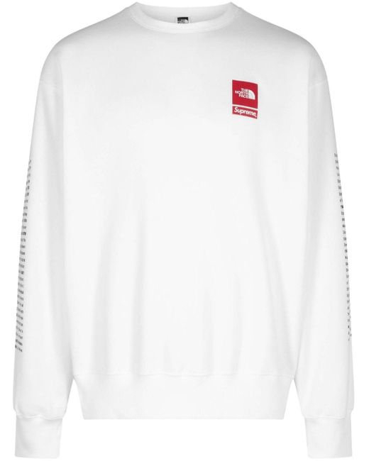 Supreme X The North Face Sweater Met Logo in het White