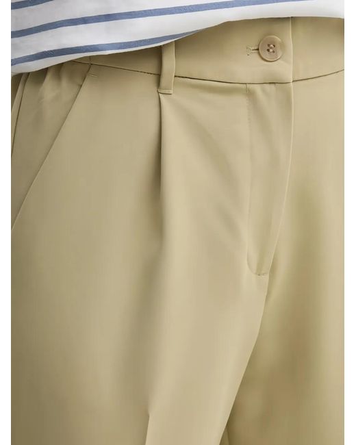 Sisley Natural Pantalon À Design Plissé