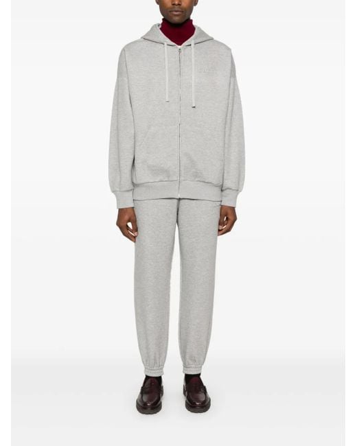 Gucci Gray Logo-Embossed Track Pants for men