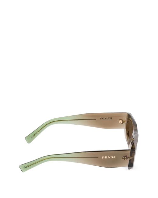 Prada Brown Symbole Rectangular-Frame Sunglasses for men