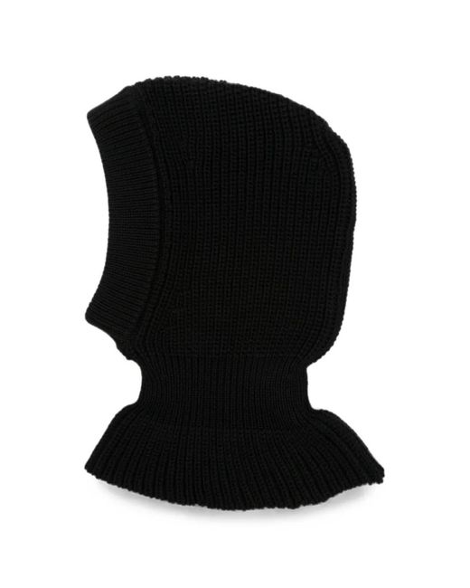 Lemaire Black Ribbed-Knit Balaclava