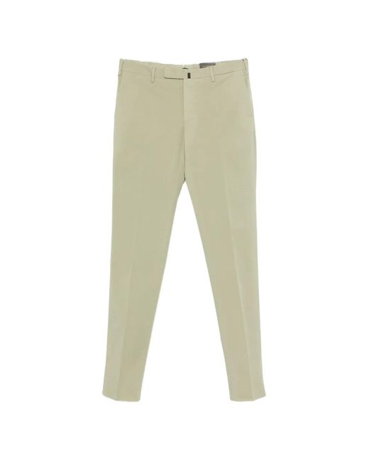 Incotex Natural Belt-Loop Trousers for men