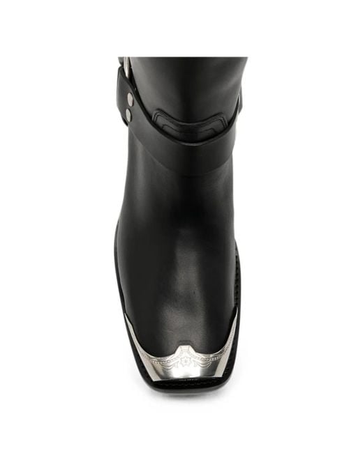Paris Texas Black Roxy Metal-Toe Boots