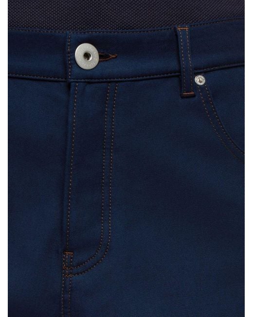 Ferragamo Blue Navy Jeans With Contrasting Stitching for men