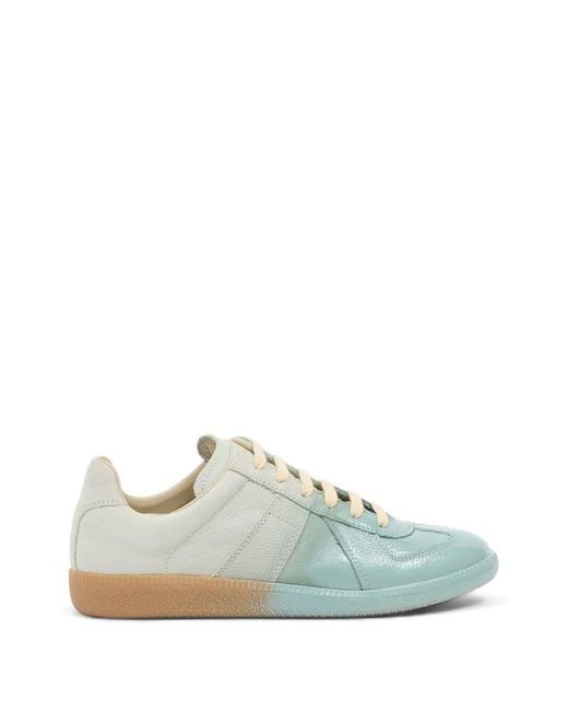 Maison Margiela Green Replica Lace-Up Sneakers