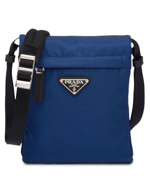 Prada Blue Nylon Cross Body Bag for men