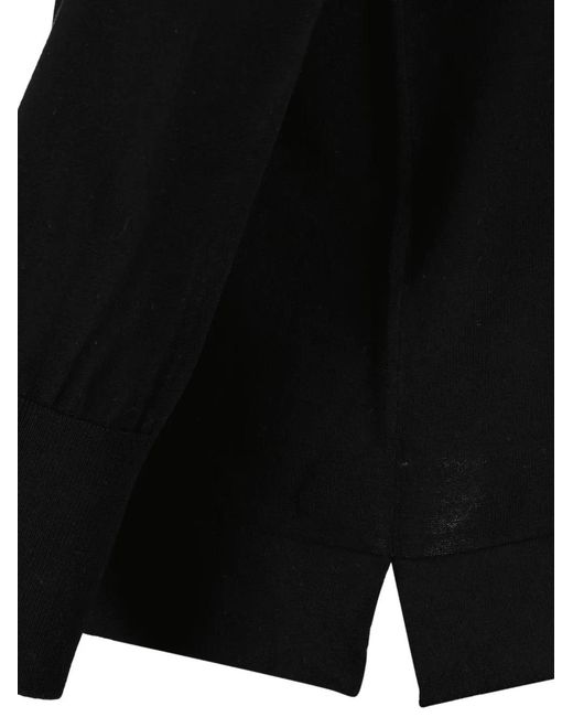 Officine Generale Black Simone Collared Sweater for men