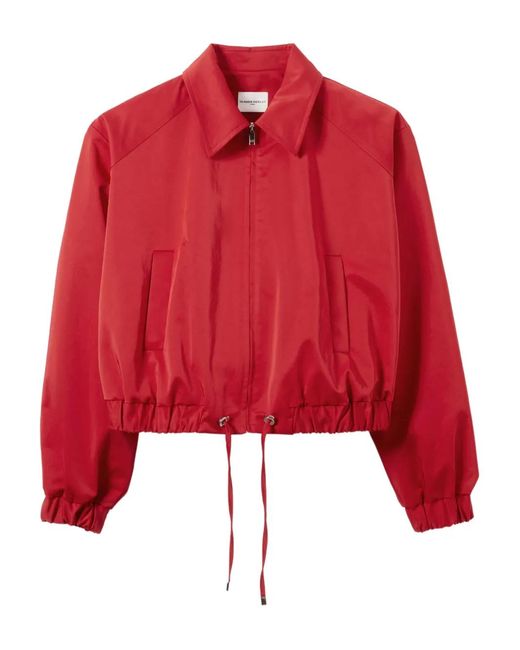 Claudie Pierlot Red Short Satin Jacket