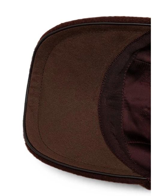 Max Mara Brown Monogram-Patch Baseball Cap