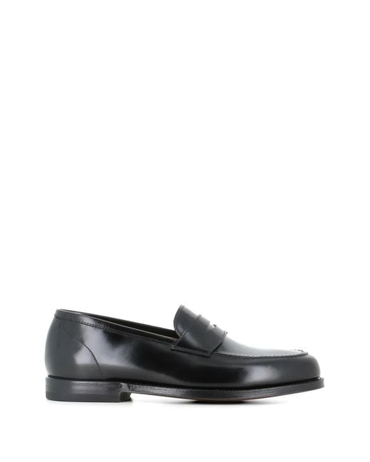 Green George White Polished Strap Leather Loafers for men