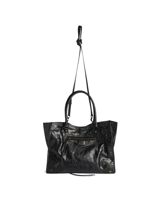 Balenciaga Black Le City Small Leather Tote Bag