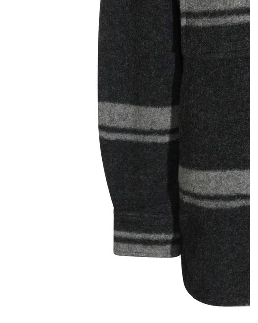 Isabel Marant Black Striped Button-Up Shirt