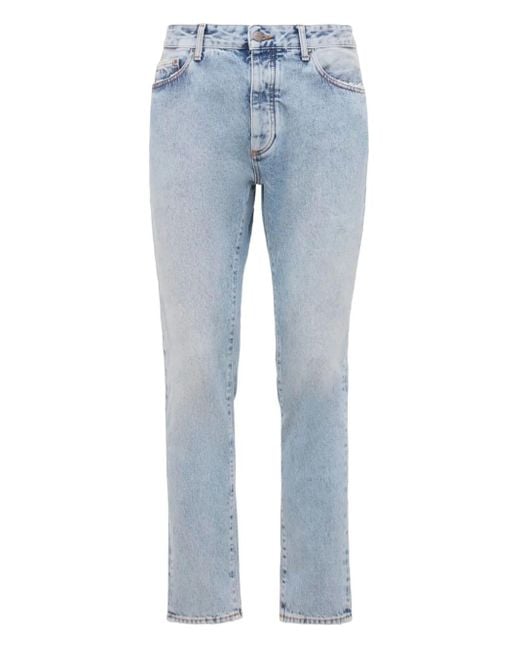 Vaqueros con logo estampado Palm Angels de hombre de color Blue