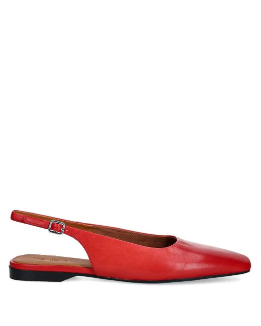 Vagabond Red Ballerines Delia À Bride Arrière