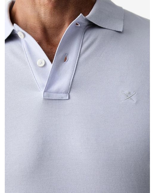 Hackett Blue Logo-Embroidered Polo Shirt for men