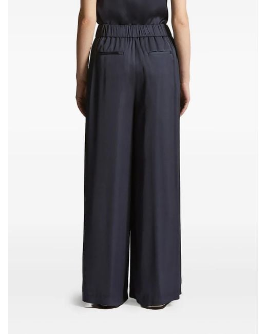 Peserico Broek Met Elastische Taille En Wijde Pijpen in het Black