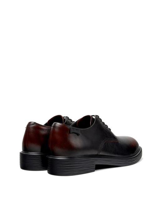 Camper Black Derbies Dean En Cuir À Lacets for men