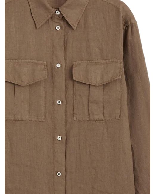 Aspesi Brown Button Pockets Shirt