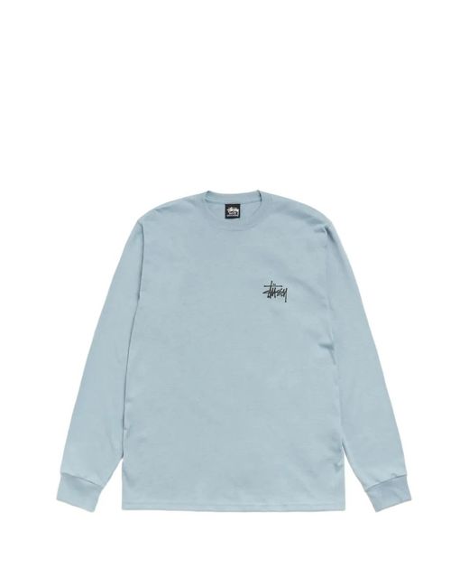 Stussy Blue Basic Long-Sleeve T-Shirt for men