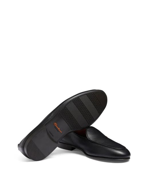 メンズ Santoni レザーローファー Black